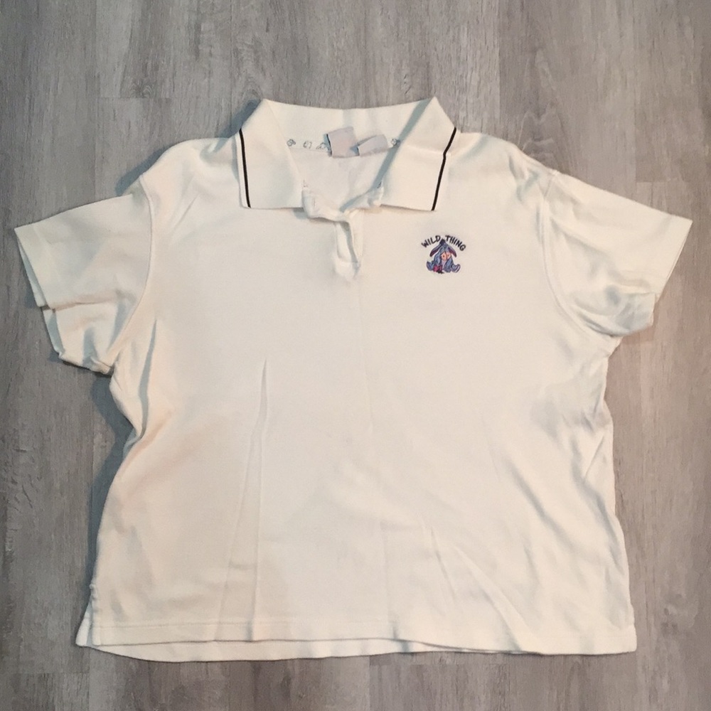 Disney Winnie the Pooh White Collared shirt Large